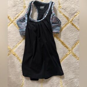 Athleta Girls size 7 sports bra cami workout top tank top built in bra small